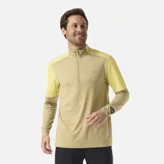 LIPPI - Polerón Hombre Puerto Trucco 1/4 Zip Verde Oliva