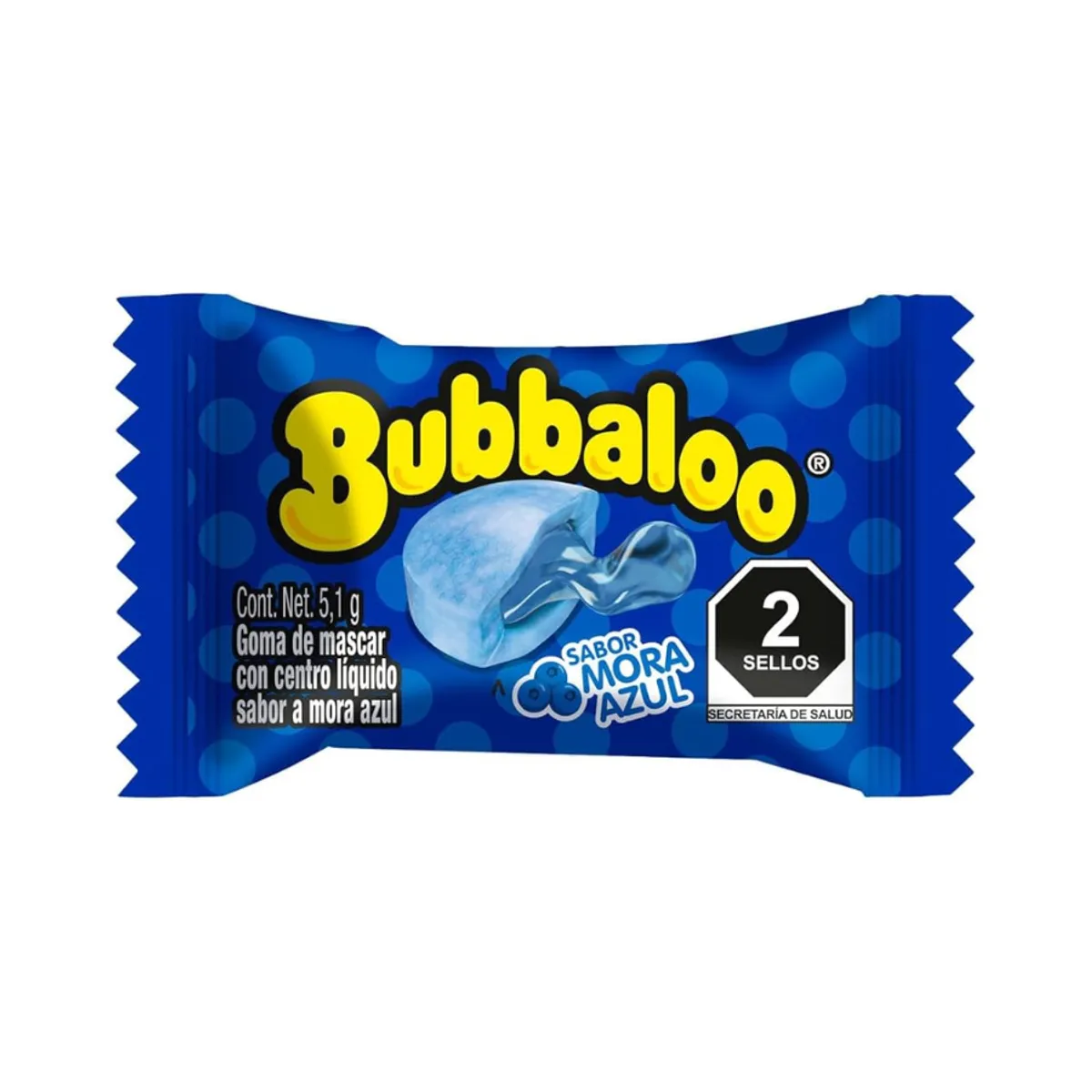 BUBBALOO - Chicles Mora Azul Bubbaloo 47 un x 5 g