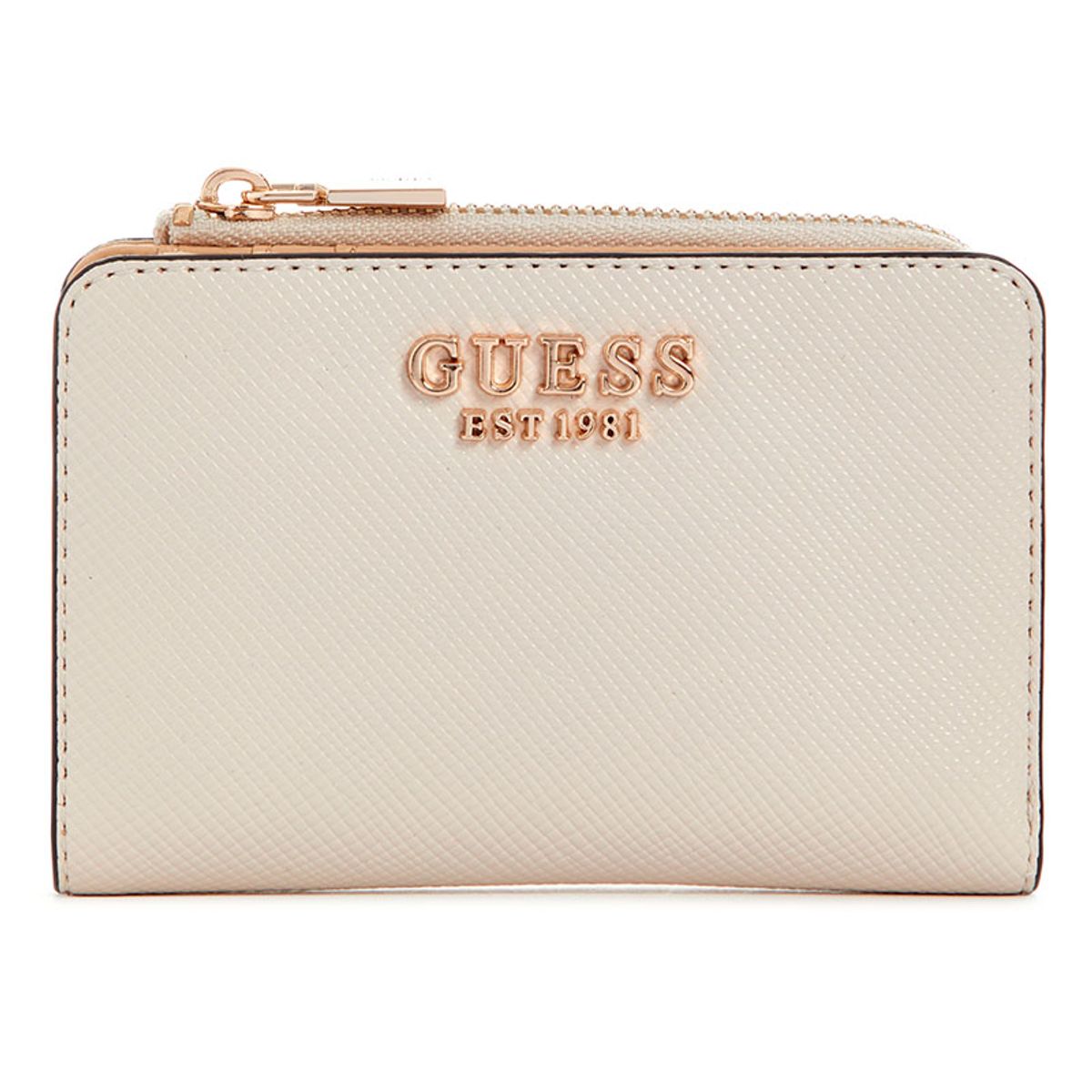 GUESS - Billetera Bolena Slg Zip Arnd Card Case Blanco