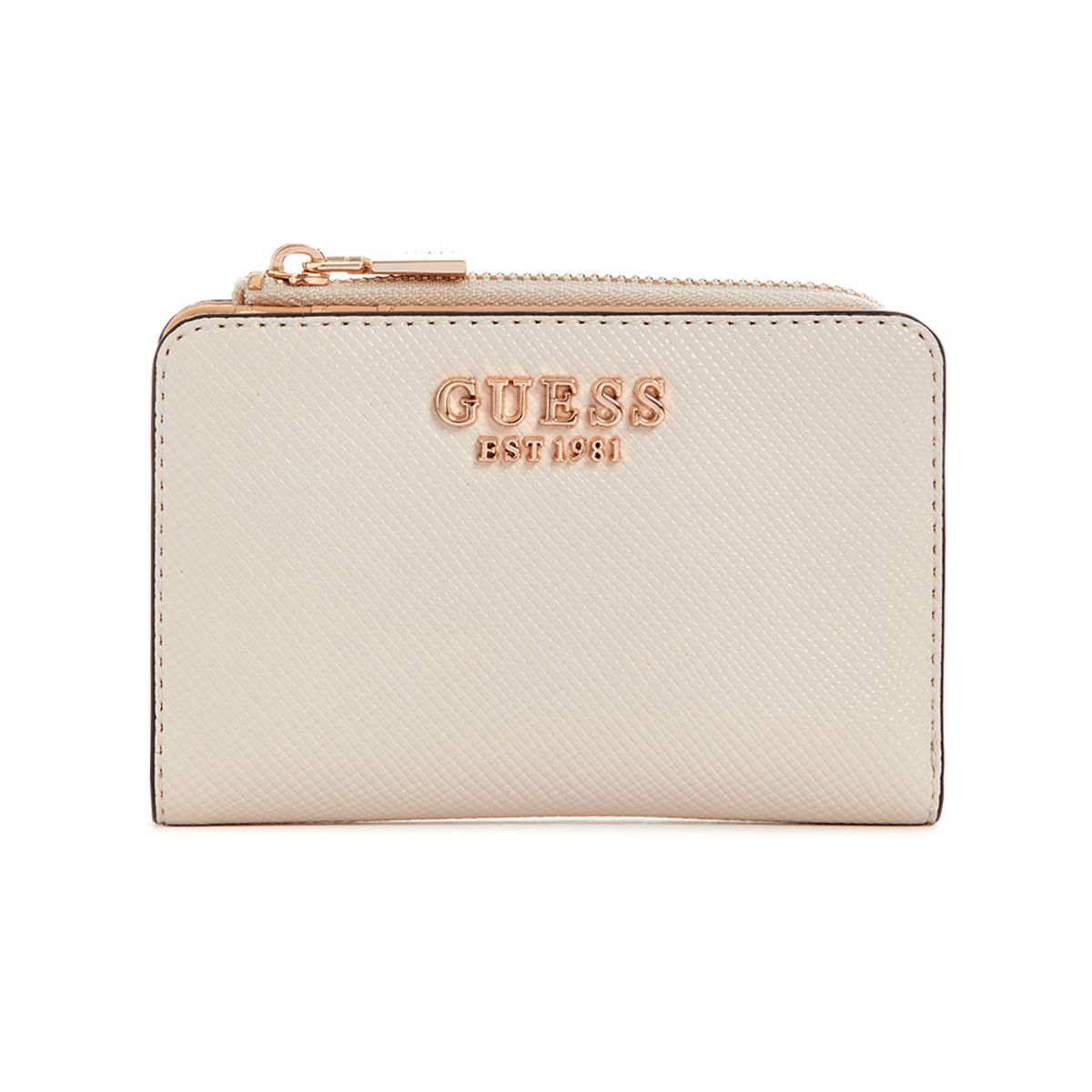 GUESS - Billetera Bolena Slg Zip Arnd Card Case Blanco
