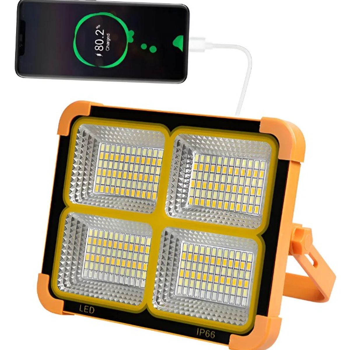 GENERICO - Lampara De Emergencia Solar Baliza Recargable 1500w Camping.