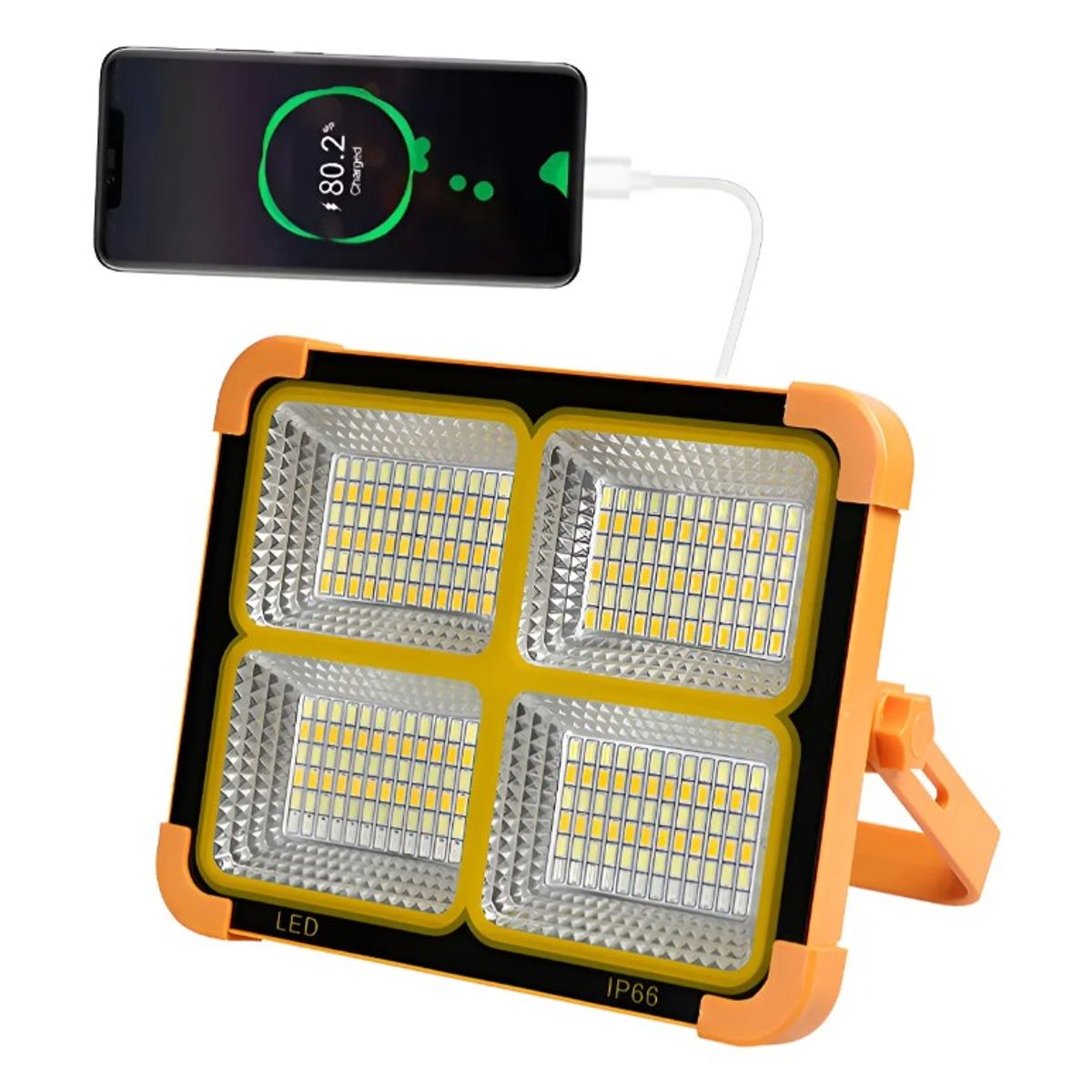 GENERICO - Lampara De Emergencia Solar Baliza Recargable 1500w Camping.