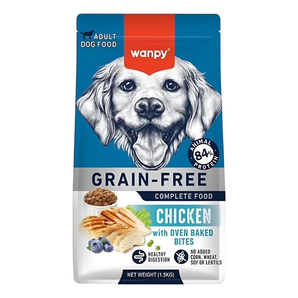 KIMBA - Wanpy Alimento Completo Grain Free Adulto 1.5 Kg Sabor Pollo