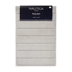 NAUTICA - Alfombra de baño 40x60cm coralina ultra suave gris