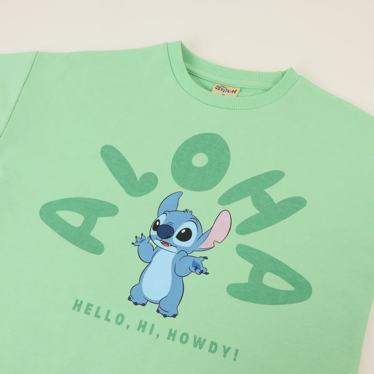 DISNEY - Poleron Cerrado Niña Verde Aloha Lilo & Stitch Disney