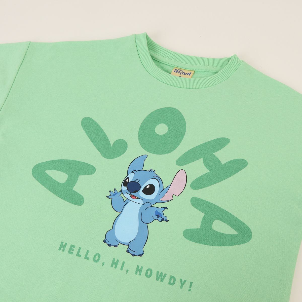 DISNEY - Poleron Cerrado Niña Verde Aloha Lilo & Stitch Disney