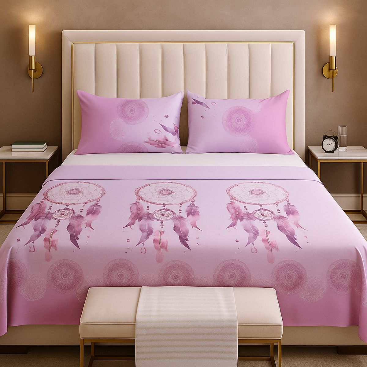 ARMONIA - Sábanas clásicas KING 2½ P diseño 770 144 hilos