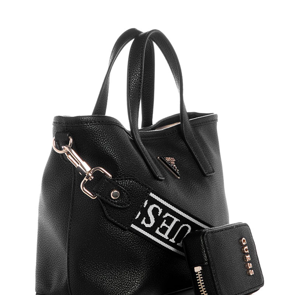 GUESS - Cartera Latona Ii Mini Tote Negro