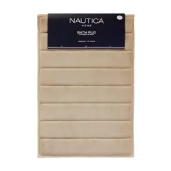 NAUTICA - Alfombra de baño Home 40x60cm coralina ultra suave beige