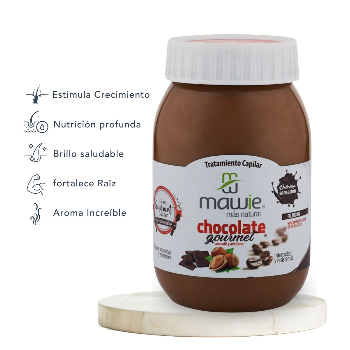 GENERICO - Tratamiento Capilar Chocolate Mawie 500ml  Fortalecedor y Antifrizz