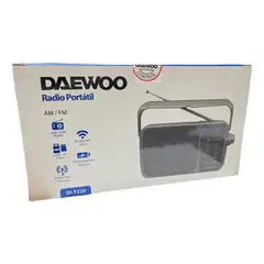 DAEWOO - Radio Portátil Bt 2banda Amfm Usb Negro Di-t220