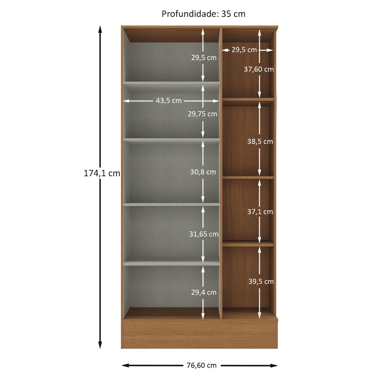 MOVELARIA - Combo Clóset Zapatero + Librero Off White R1516
