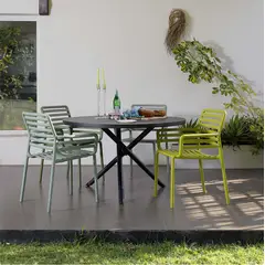 BCASUAL - Mesa de Aluminio Area 120 cm de diámetro -