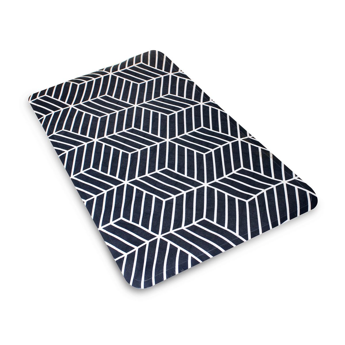 NAUTICA - Alfombra de baño Nautica Home PVC antideslizante 39x69cm azul-blanco