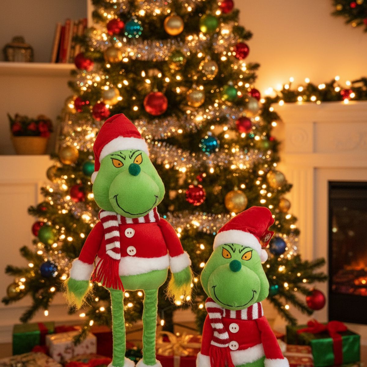 GENERICO - Muñeco Navidad Grinch Patas Largas 45cm