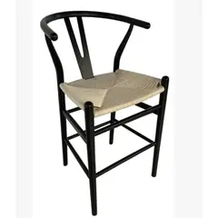 CORI CORI - Taburete Wishbone Madera e Hilo de Cuerda Natural