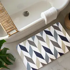 NAUTICA - Alfombra de baño PVC antideslizante 39x69cm multicolor