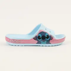 DISNEY - Sandalia Slide Niña Celeste Carita Lilo & Stitch