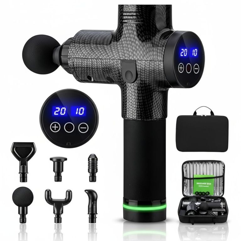 Kinegun Pistola De Masaje Pro 6 Muscular Portatil + Maleta Negro