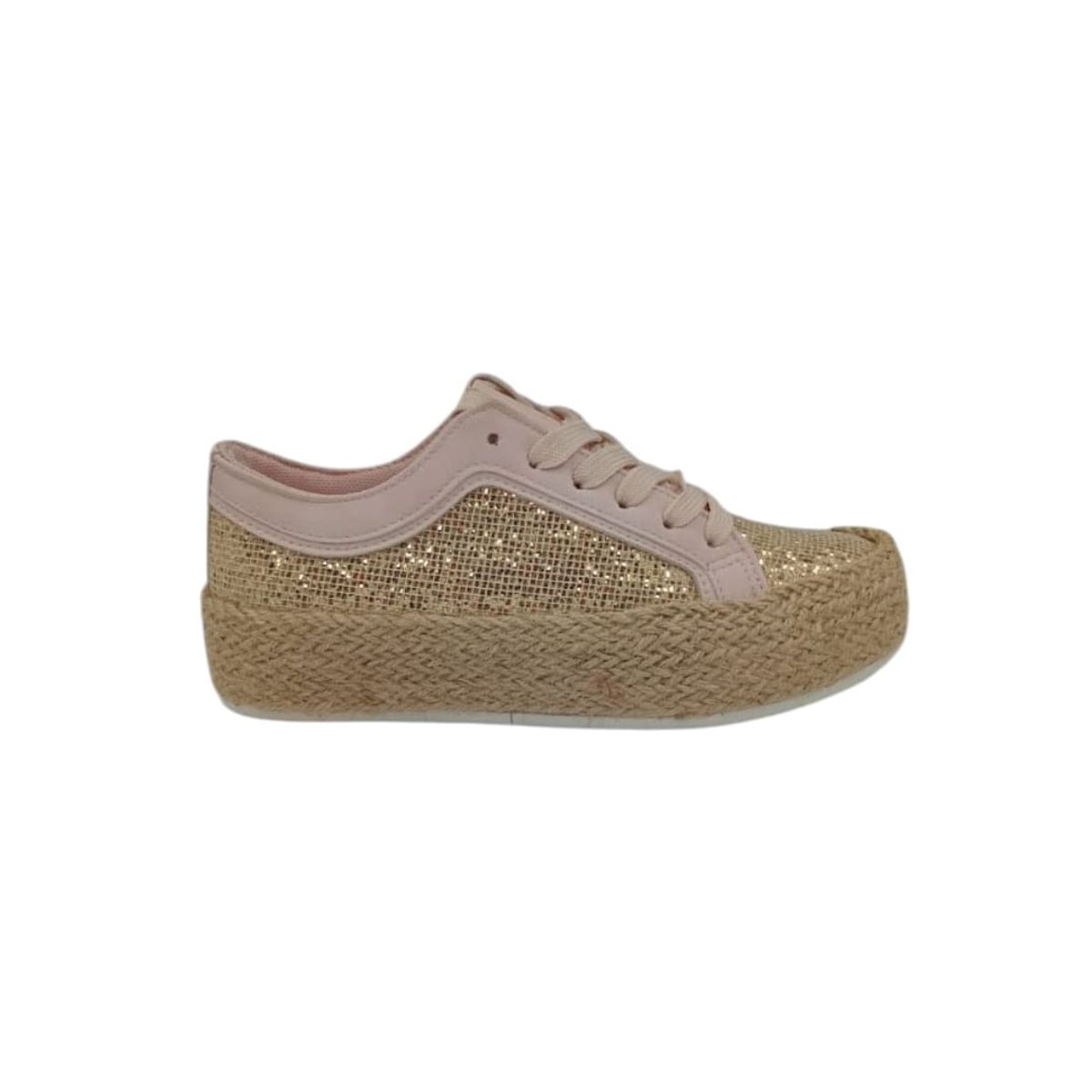 HERIEL - Zapatilla Rosa con Dorado Mujer