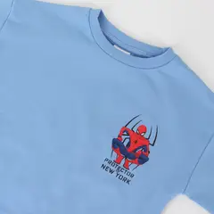 MARVEL - Poleron Cerrado Niño Azul Back Print Spiderman