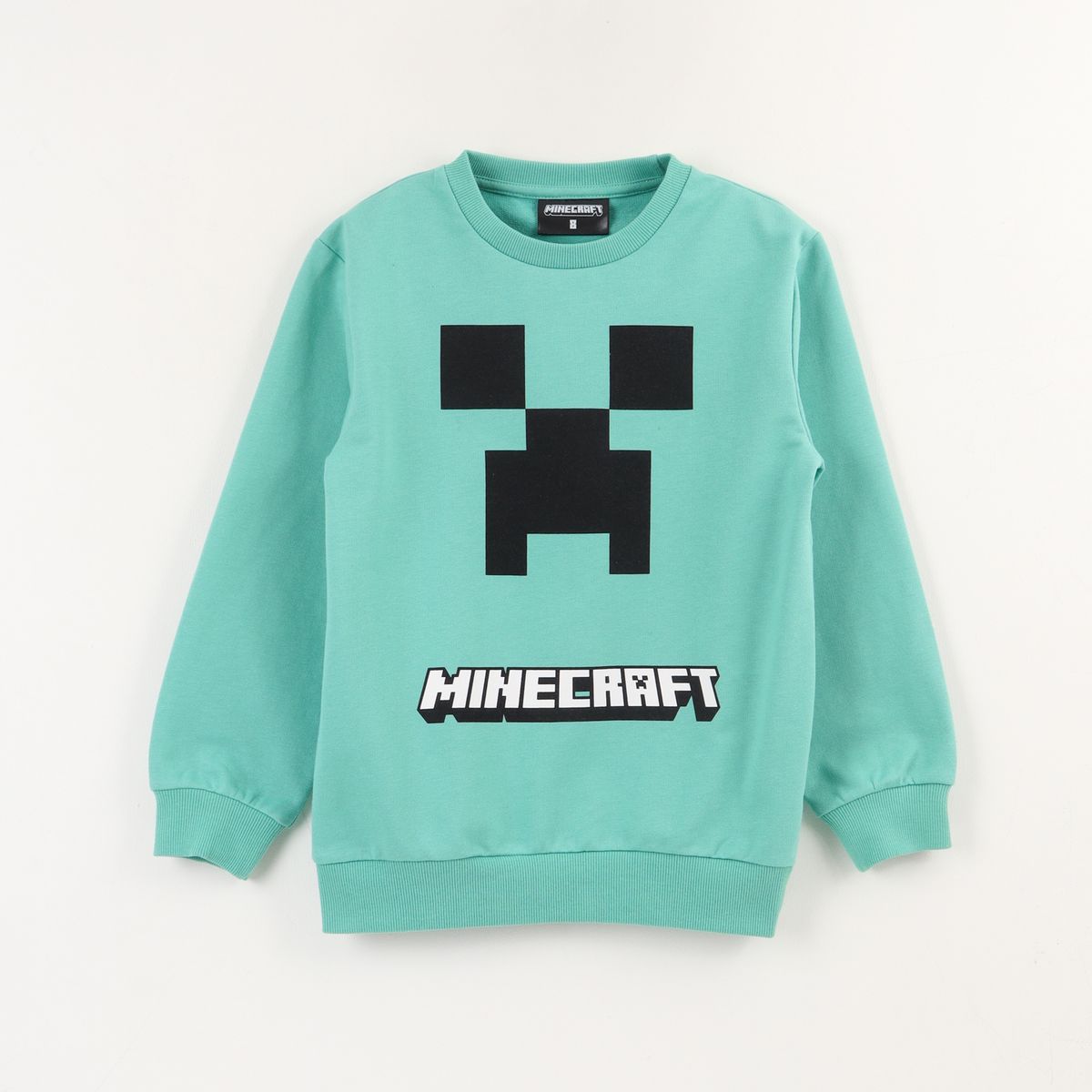 MINECRAFT - Poleron Cerrado Niño Verde Creeper Face Minecraft