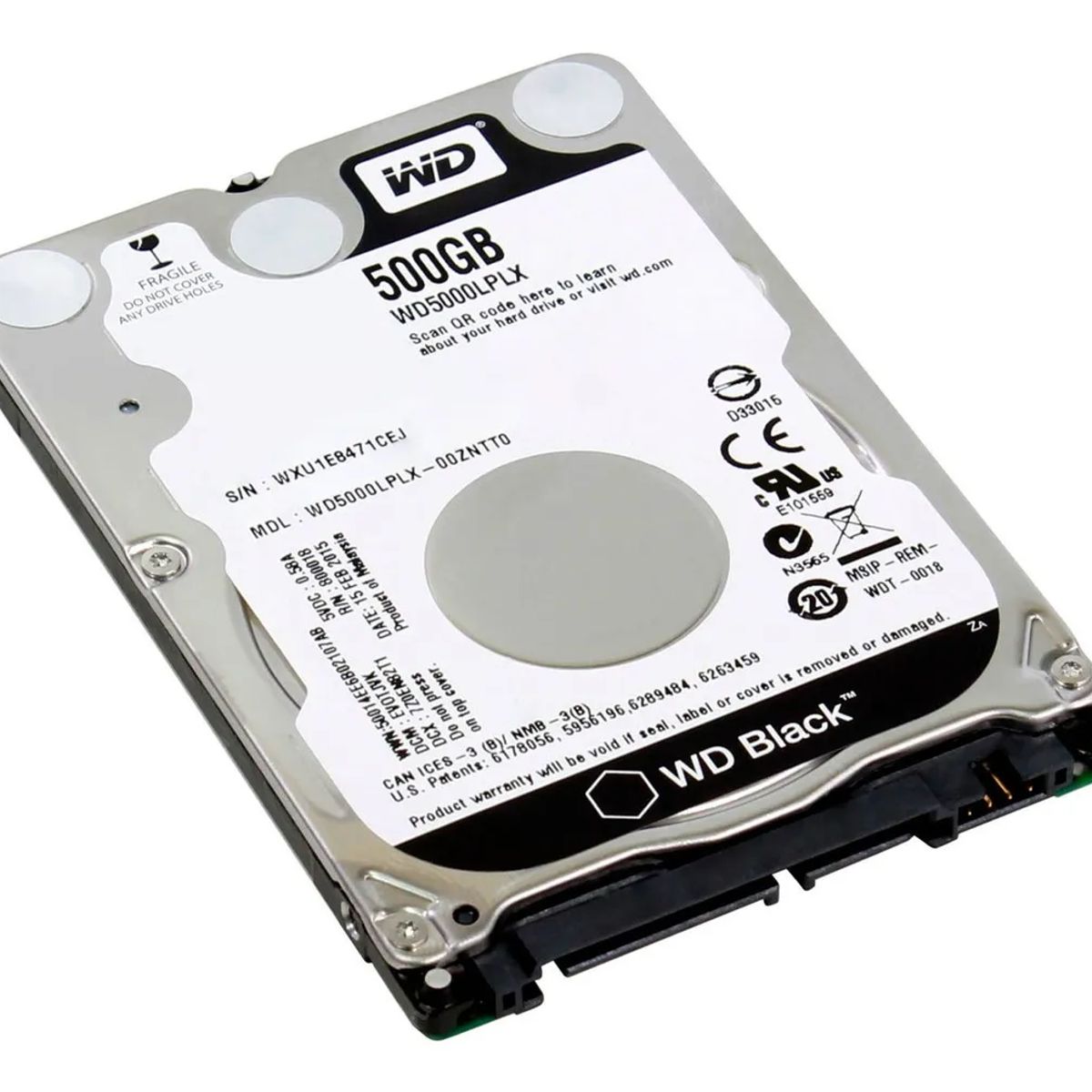 WESTERN DIGITAL - Interno Western Digital Black WD5000LPLX 500GB Negro - Excelente Reacondicionado