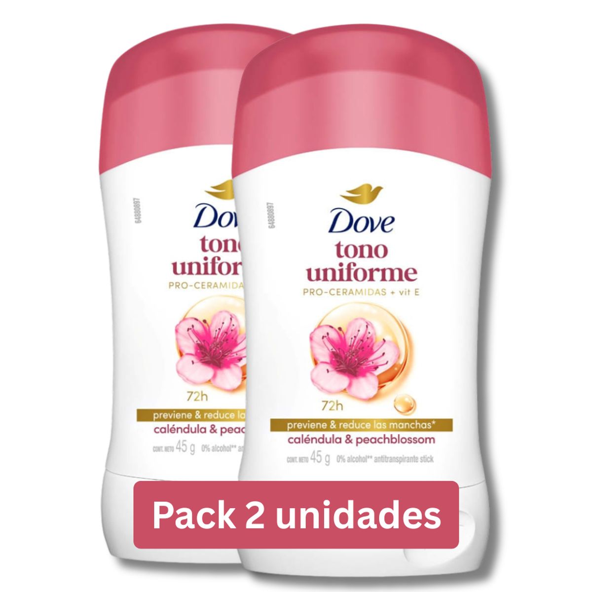 DOVE - Dove Deo Barra Pack x2 Tono Uniforme