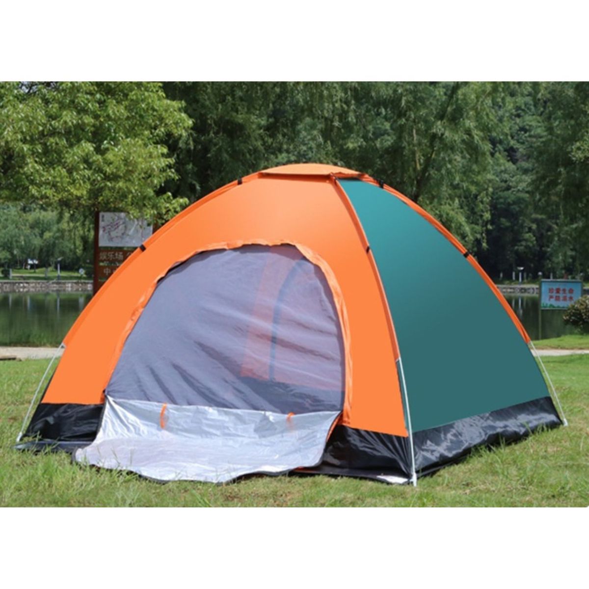 BABYLUNA - Carpa Automática para 4 Personas para Lluvia suave Verde