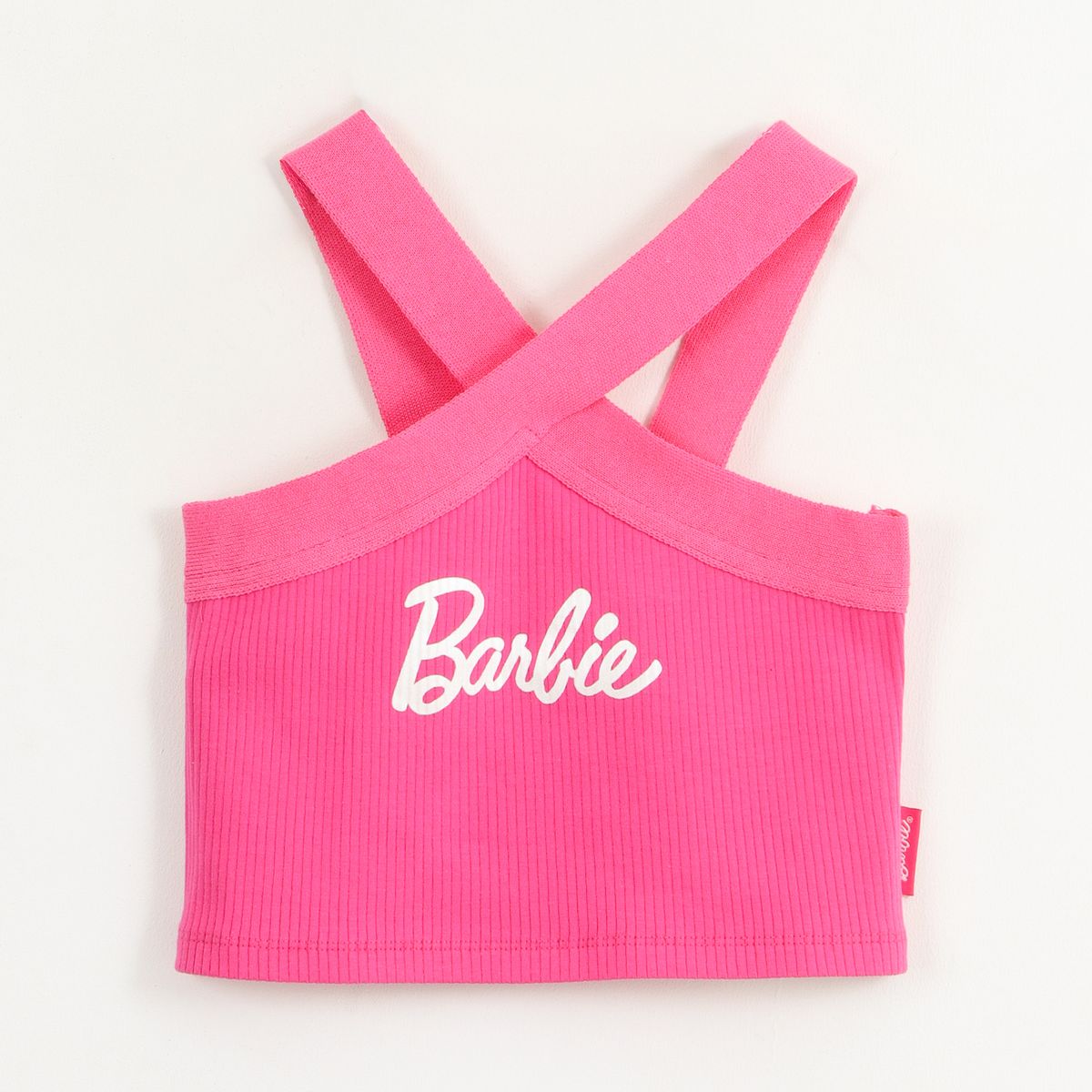 BARBIE - Polera Sin Manga Niña Fucsia Logo Barbie