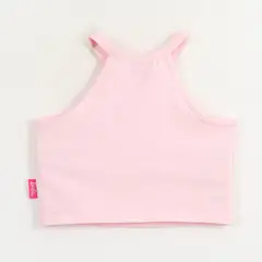 BARBIE - Polera Sin Manga Niña Rosa Palmera