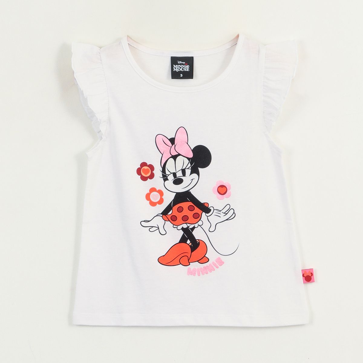 DISNEY - Polera Sin Manga Niña Blanco Personaje Minnie Disney