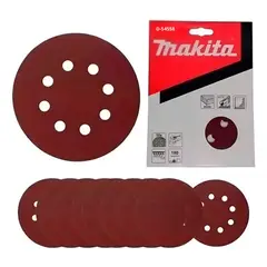 GENERICO - Discos Lija Velcro 125mm Grano 180 Makita D-54558