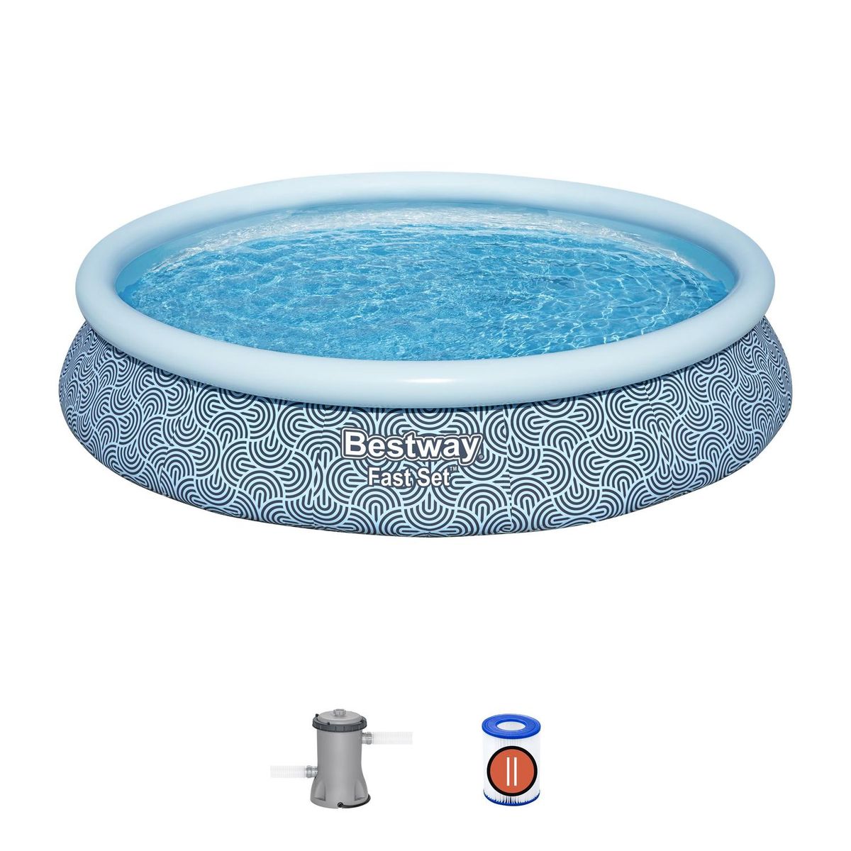 BESTWAY - Piscina Bestway Redonda Fácil Armado con filtro 4.57mx84cm
