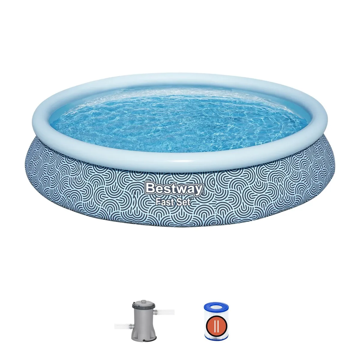 BESTWAY - Piscina Bestway Redonda Fácil Armado con filtro 4.57mx84cm