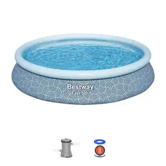 BESTWAY - Piscina Redonda Fácil Armado con filtro 4.57mx84cm