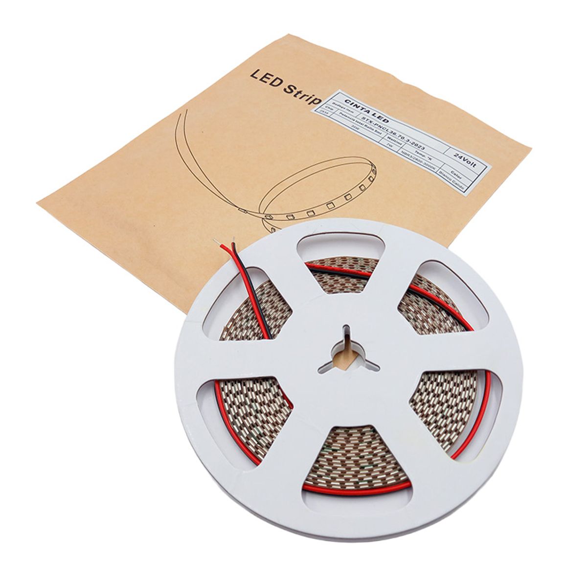 STOREFIX - CINTA LED CORTE 1 LED 7W 24V 240L BLANCO CÁLIDO (Rollo 5 mts)