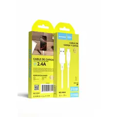 MOTOMO - Cable Carga y Datos Usb - Lightning 24A 1M Blanco