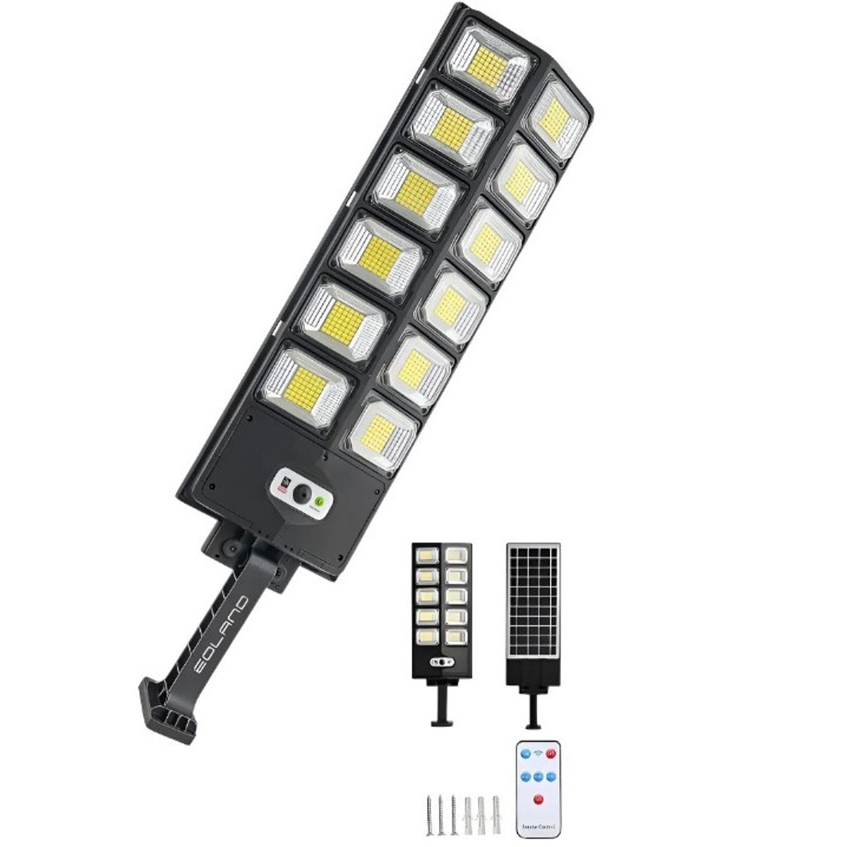GENERICO - Foco LED Solar 400W Exterior con Sensor Movimiento y Control Remoto