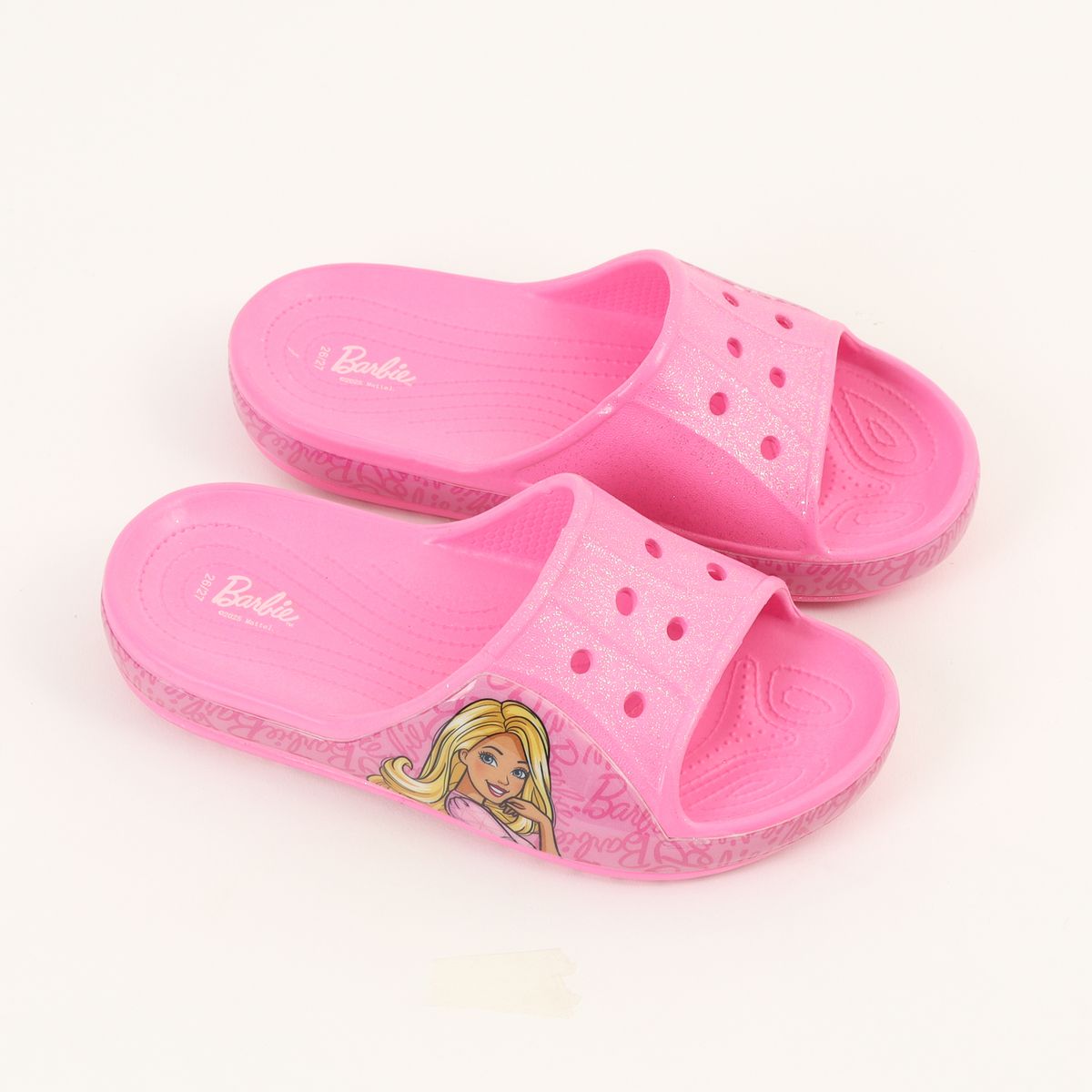 BARBIE - Sandalia Slide Niña Rosa Personaje Barbie