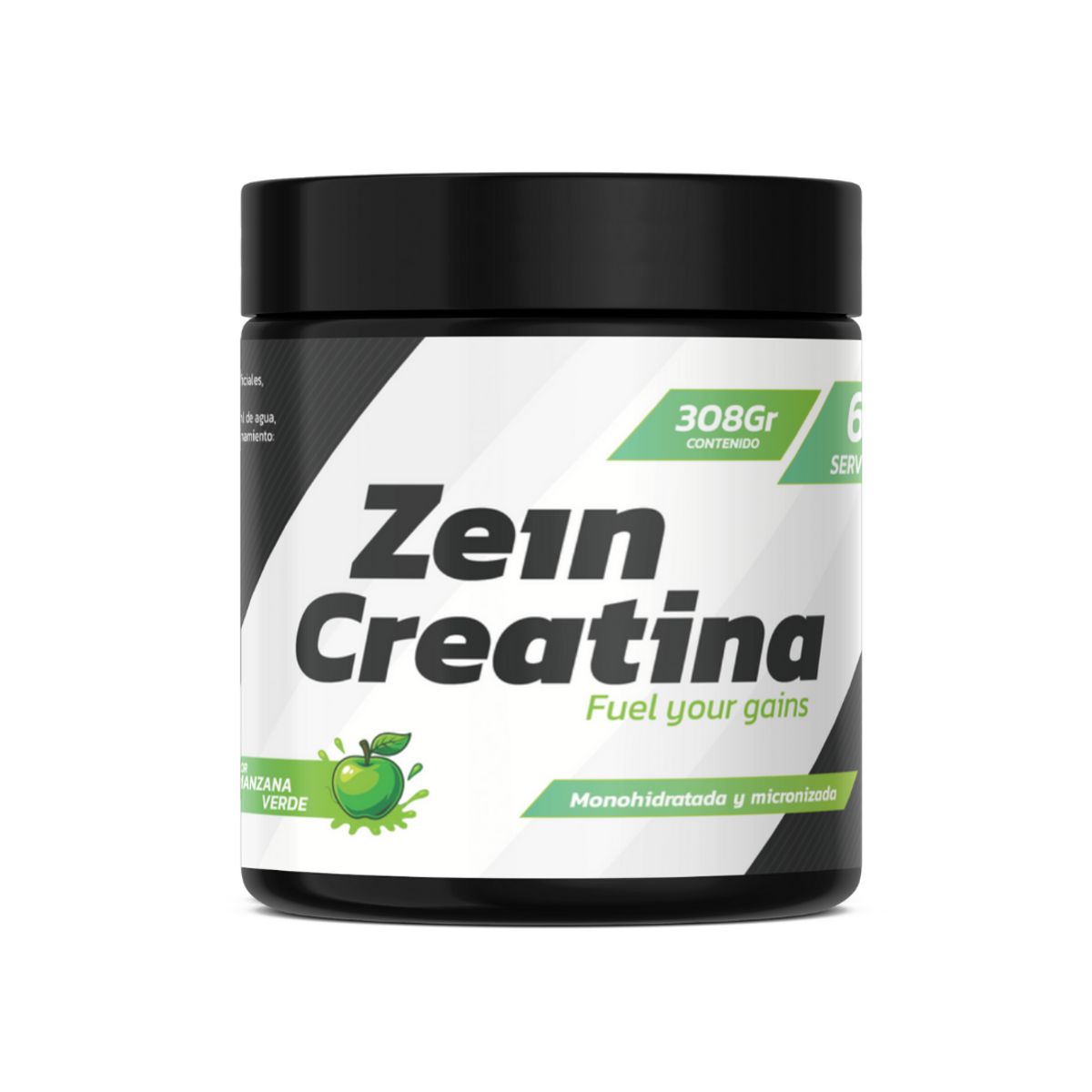 ZEIN - CREATINA MONOHIDRATADA Y MICRONIZADA 308GR MANZANA VERDE - ZEIN