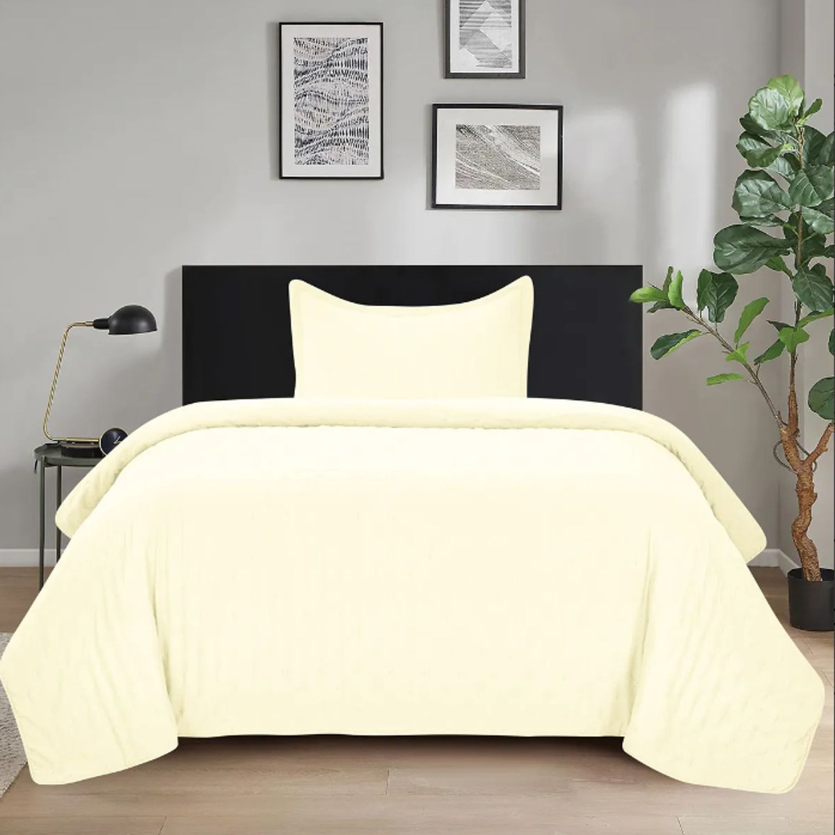 ILLUSIONS - Quilt Roma King Illusions Temporada Primevera -verano Butter