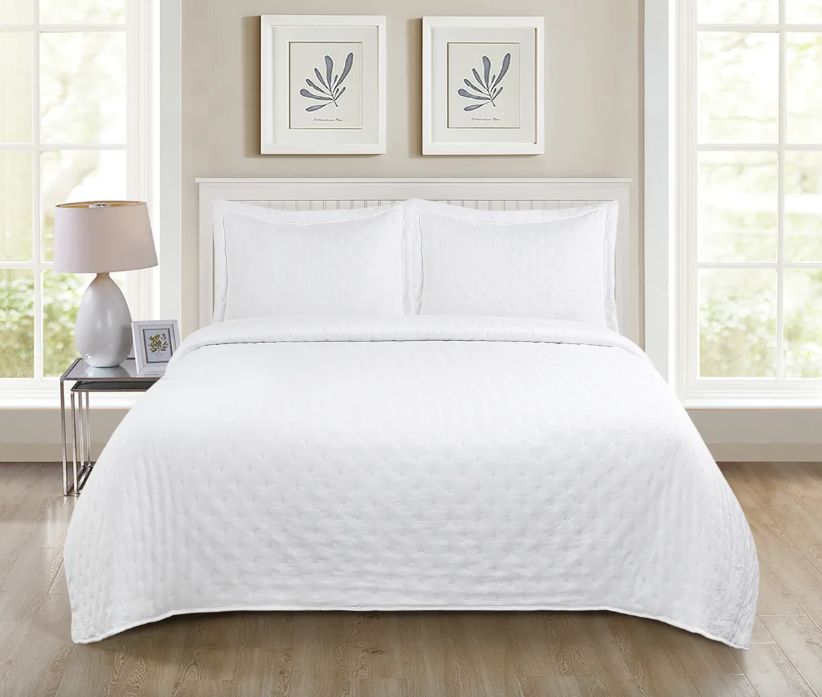 Quilt Roma Single (apto 1 Pl Y 1.5 Pl) Blanco