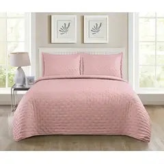 ILLUSIONS - Quilt Roma Single (apto 1 Pl Y 1.5 Pl) Rosa
