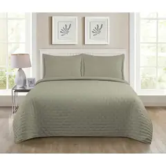 ILLUSIONS - Quilt Roma Single (apto 1 Pl Y 1.5 Pl) OLIVO