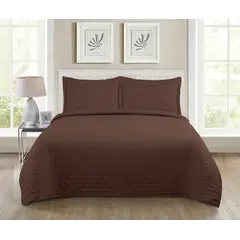 ILLUSIONS - Quilt Roma Single (apto 1 Pl Y 1.5 Pl) Café.