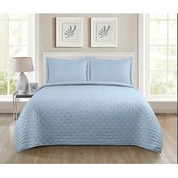 Quilt Roma 2 Plazas Temporada Primevera -verano Celeste