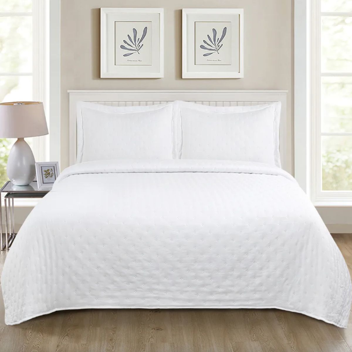 ILLUSIONS - Quilt Roma 2 Plazas Illusions Temporada Primevera -verano Blanco