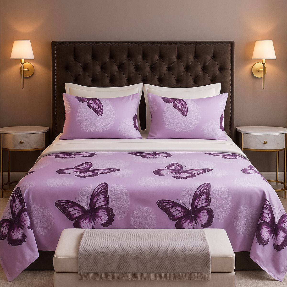 ARMONIA - diseño 772 juego de sábanas KING 2½ P clásicas 144 hilos