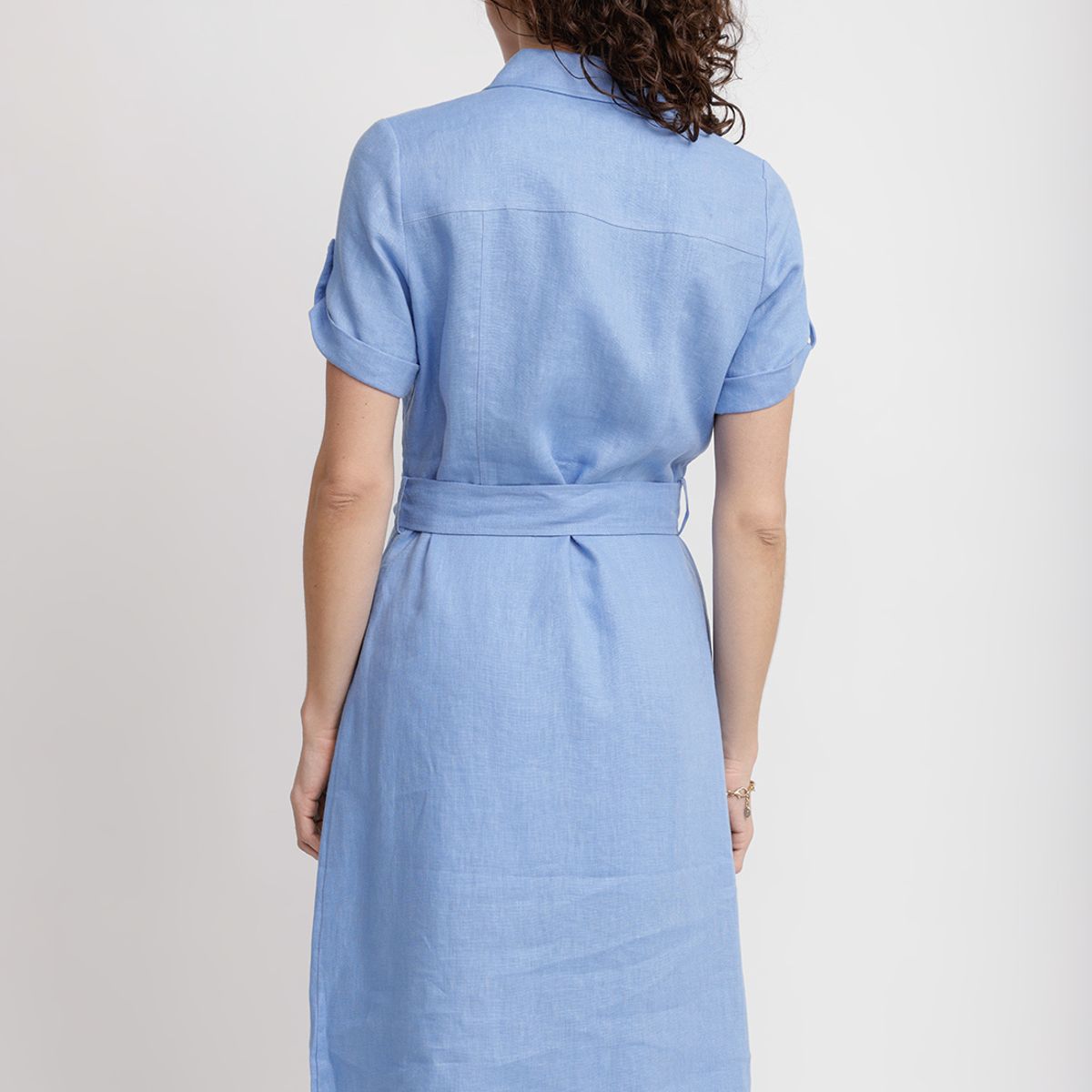 CANADIENNE - Vestido Mujer Sevilla Lino Beige